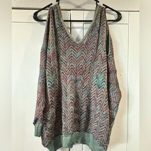 INC International Concepts Metallic Knit Top